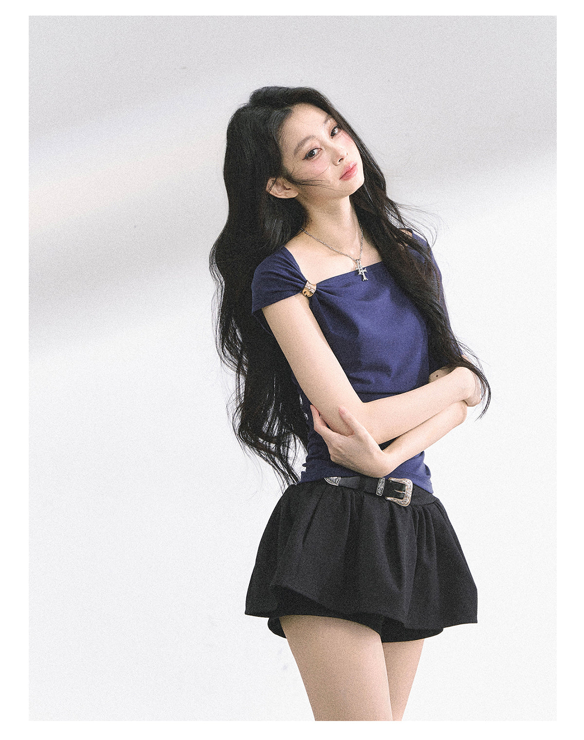 SHAOYEYAN Korean Off-Shoulder Sweetheart Top
