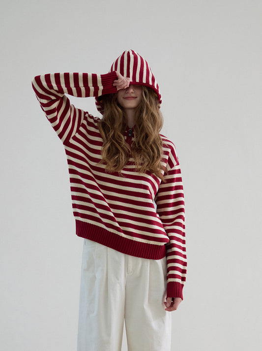 Letm "Nordic Sailor" Striped Knit Hoodie