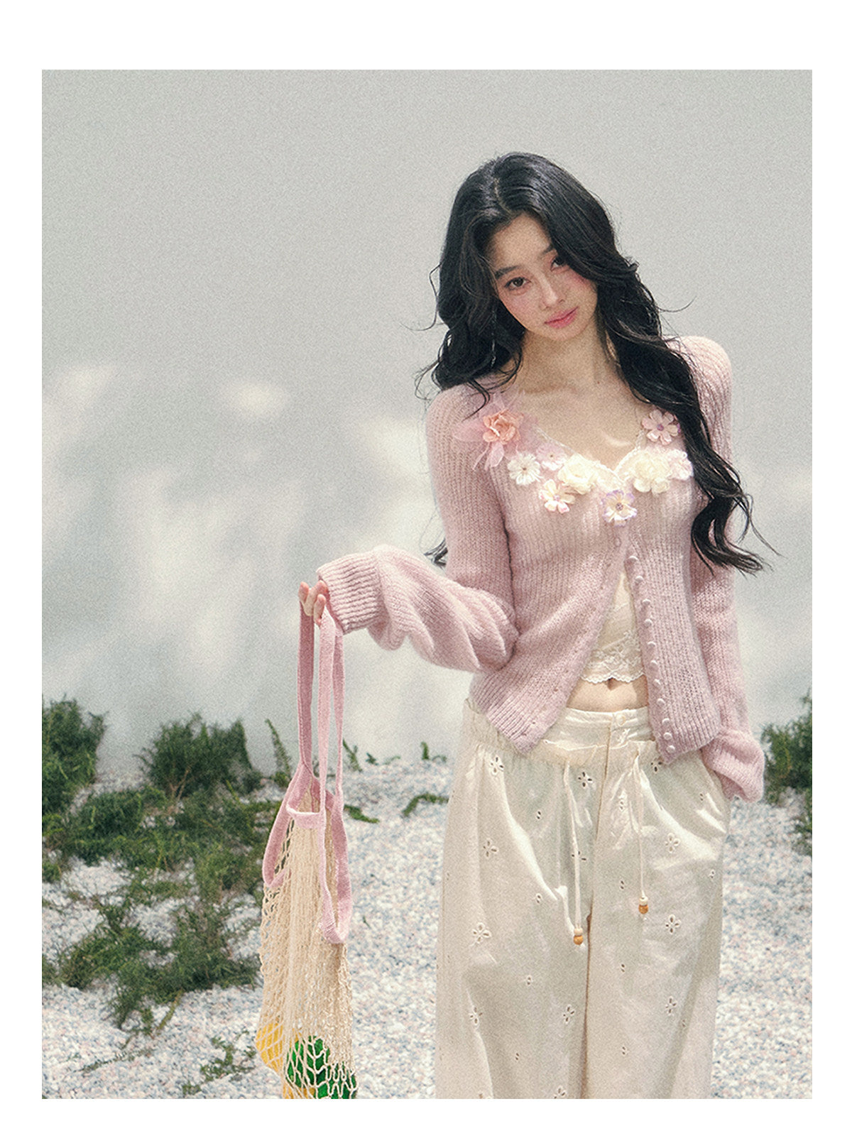 ShaoYeYan Aomalm Soft Spring Breeze 3D Floral Sweater