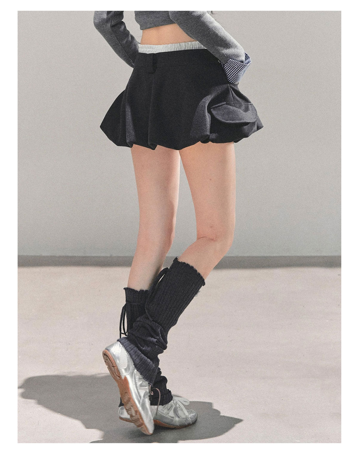 ShaoYeYan Snow Trails American Plaid Skirt