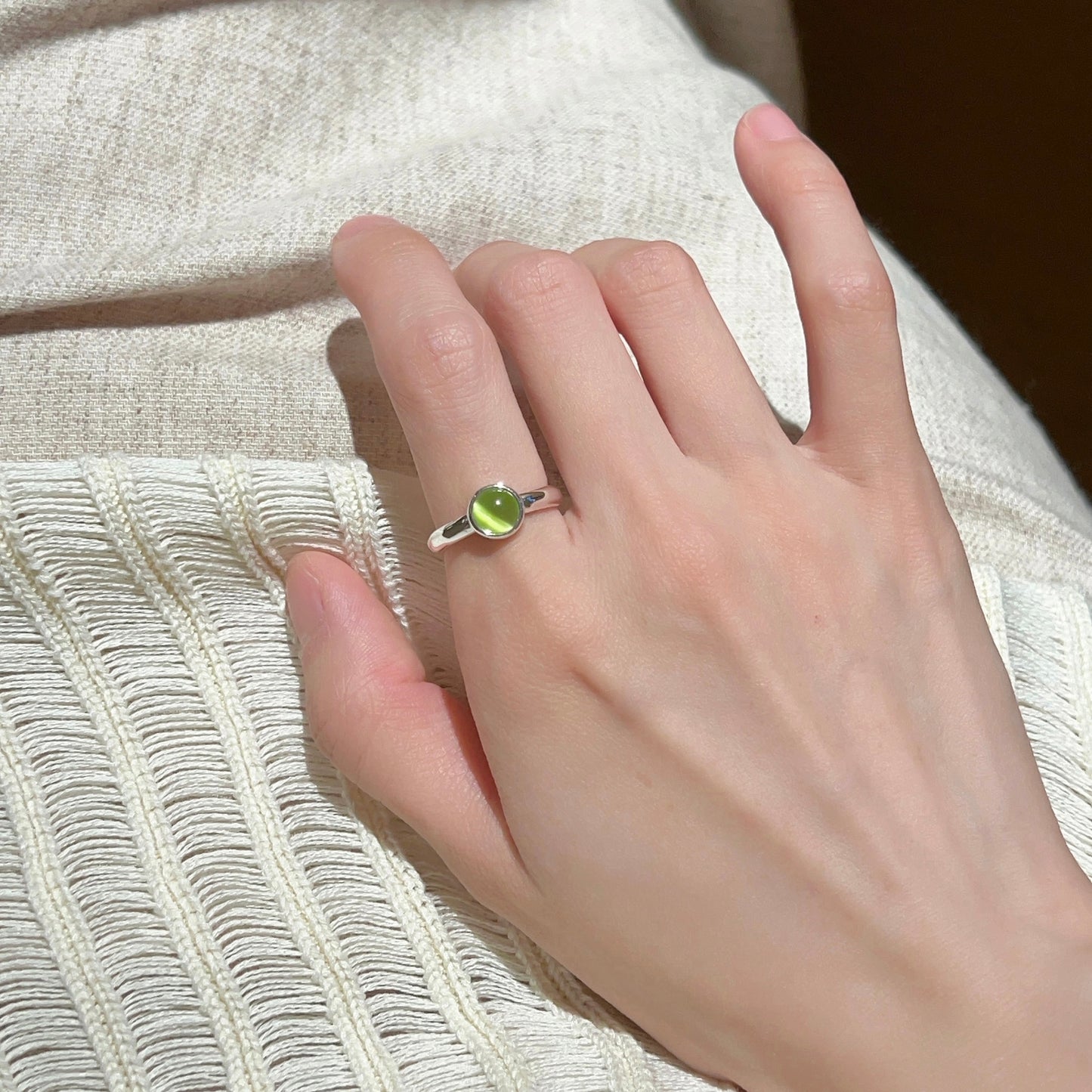 VIGVOG Cat's Eye Stone Rings