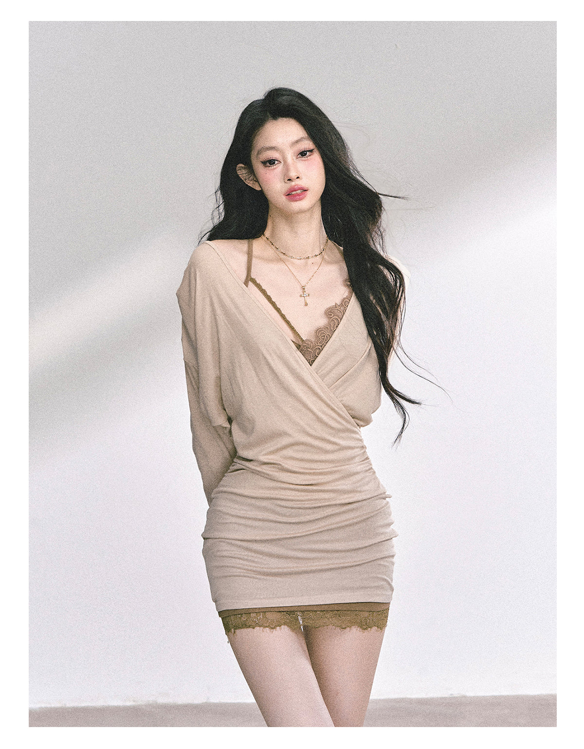 SHAOYEYAN French Lace Bodycon Dress Set