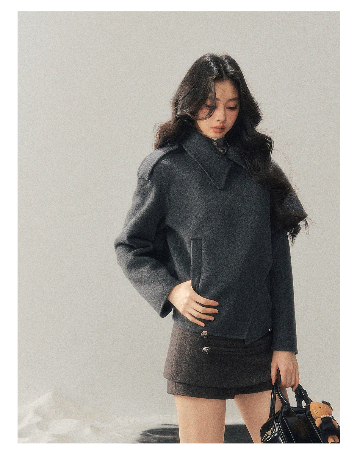 ShaoYeYan Aomalm She Hears The Snow Melt British Wool Coat