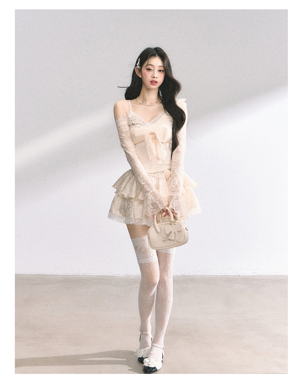 SHAOYEYAN Sicilian Floral Lace Off-Shoulder Top