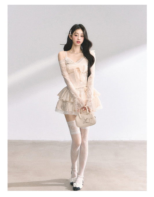 SHAOYEYAN Sicilian Floral Lace Off-Shoulder Top
