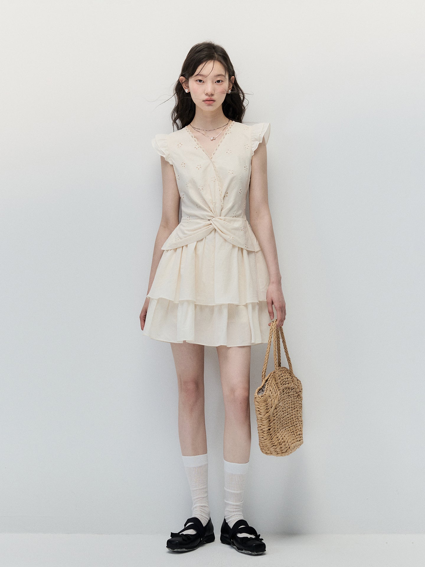 ANNATTO 'Wilderness Love' Apricot Tiered Dress