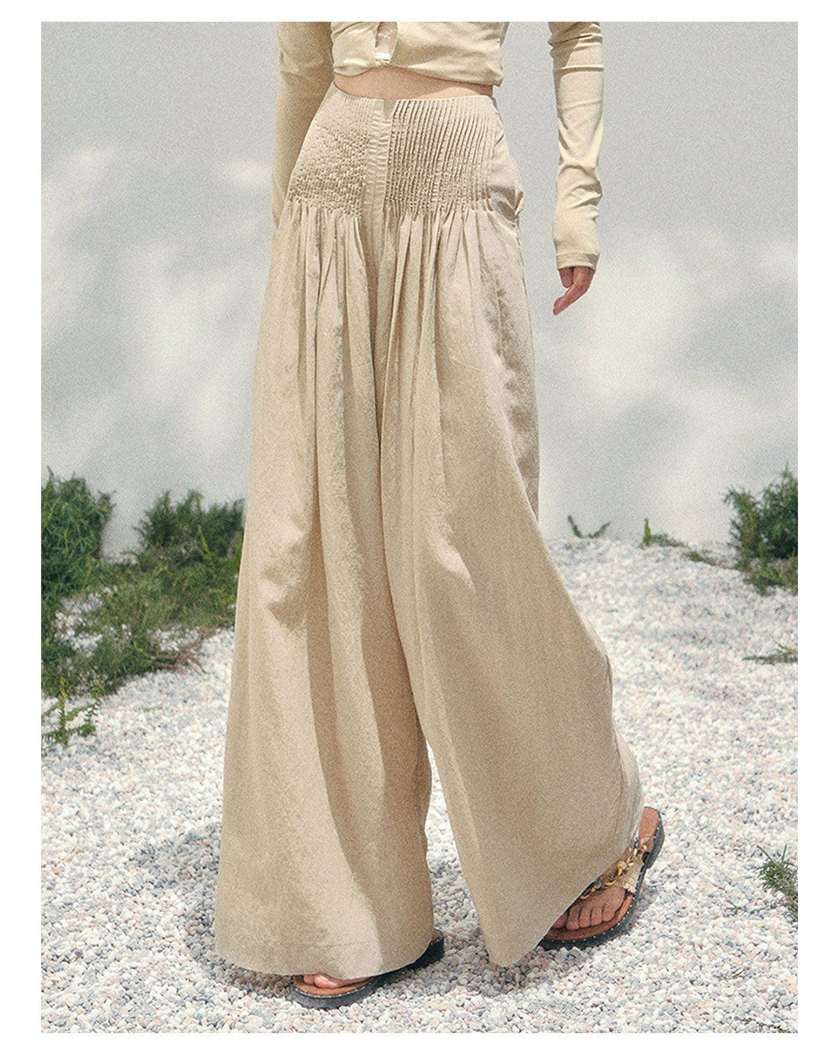 ShaoYeYan Aomalm Khaki's Gentle Breath Casual Set