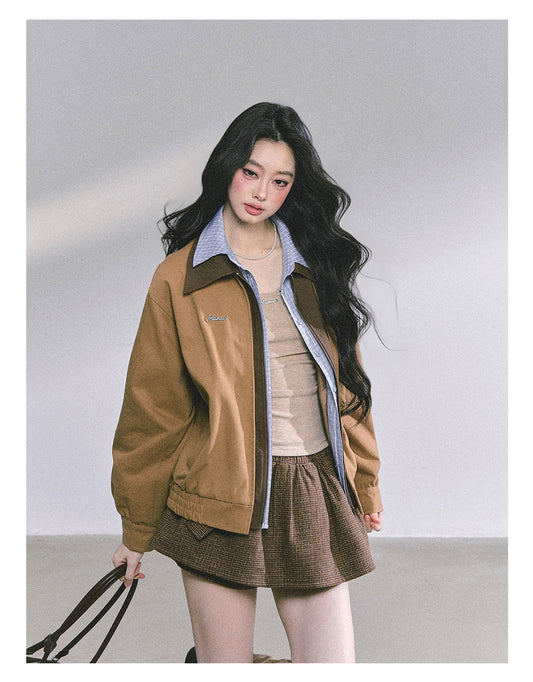 ShaoYeYan Warm Autumn Fake Three-Layer Work Jacket