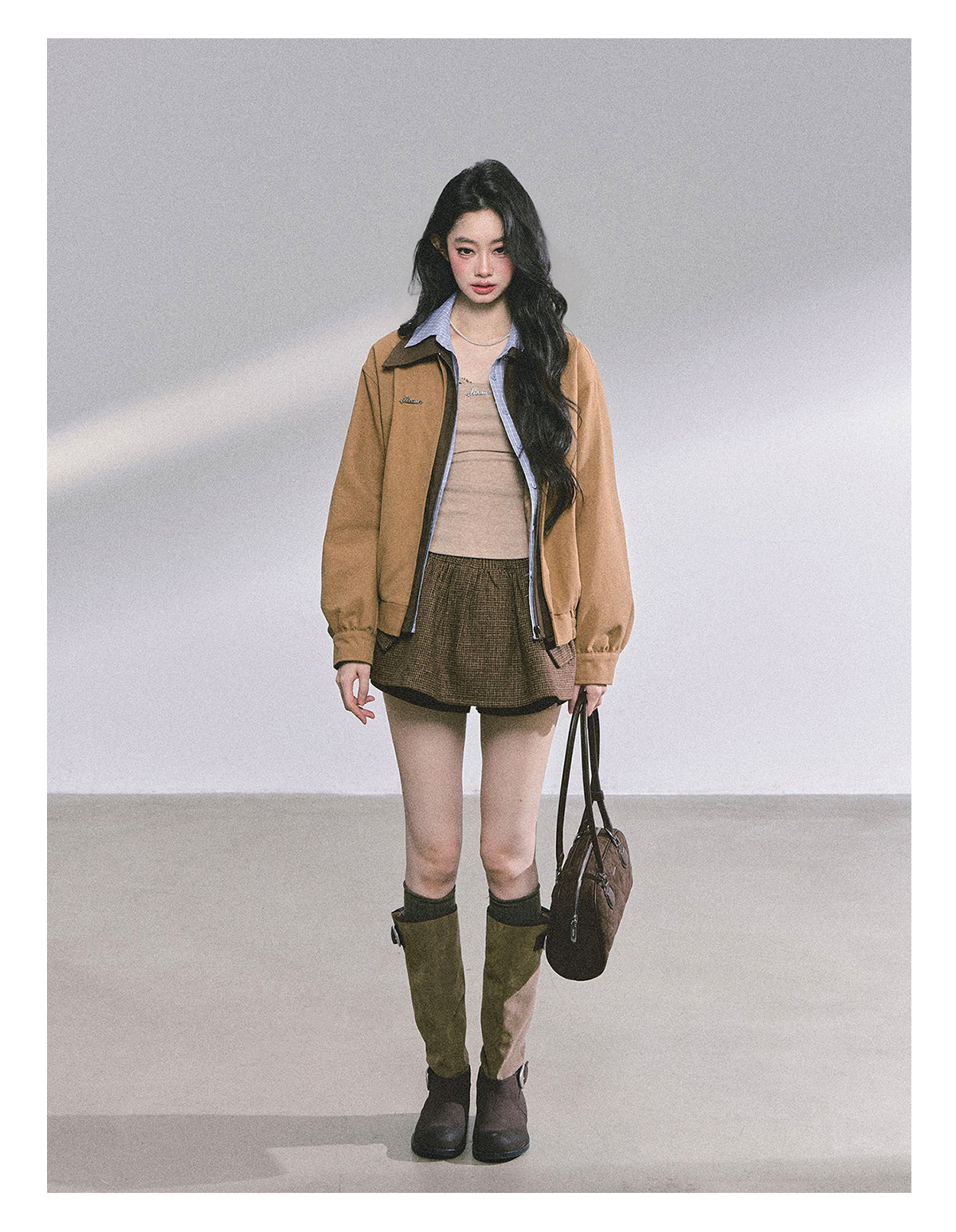 ShaoYeYan Warm Autumn Fake Three-Layer Work Jacket
