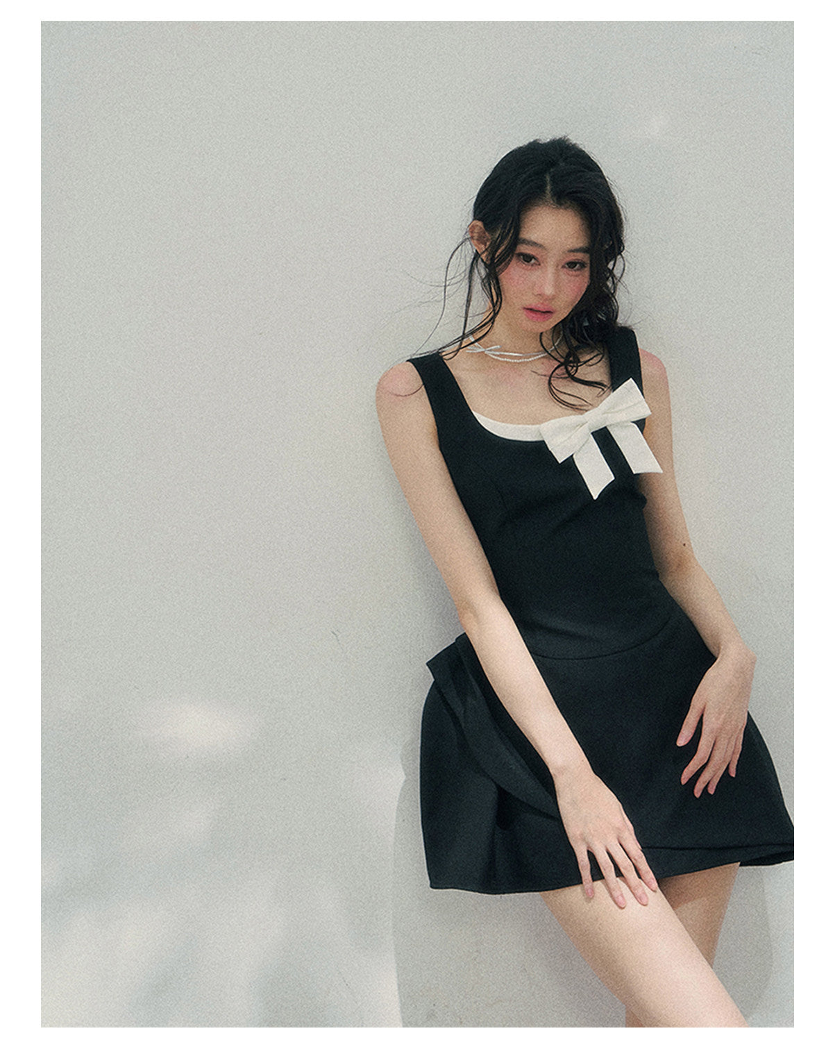 ShaoYeYan Aomalm Her Sweetness Sinks Fake Two-Layer French Dress