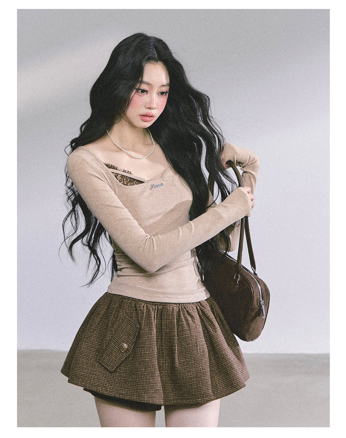 ShaoYeYan Long Sleeve Lace T-Shirt