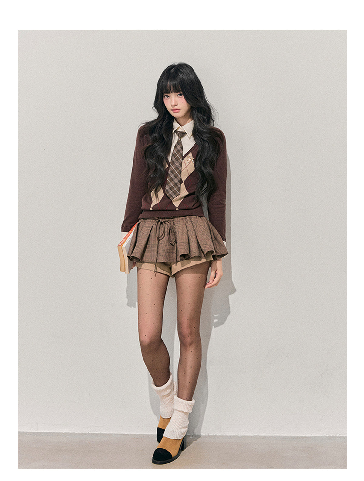 ShaoYeYan Aomalm Phoenix Tree Whispers Fake Two-Layer Diamond Knit Sweater