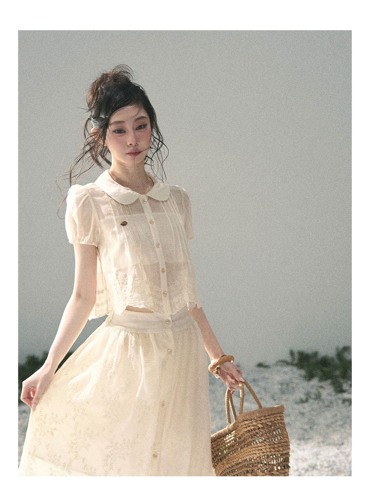 ShaoYeYan Aomalm Rain Beyond Apricot Blossom Strings French Floral Set