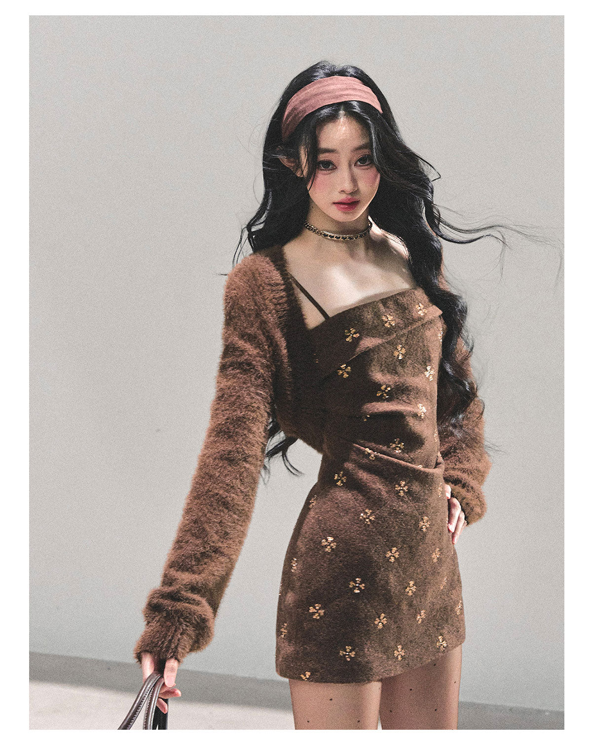 ShaoYeYan Begonia Never Sleeps Knit Dress Set