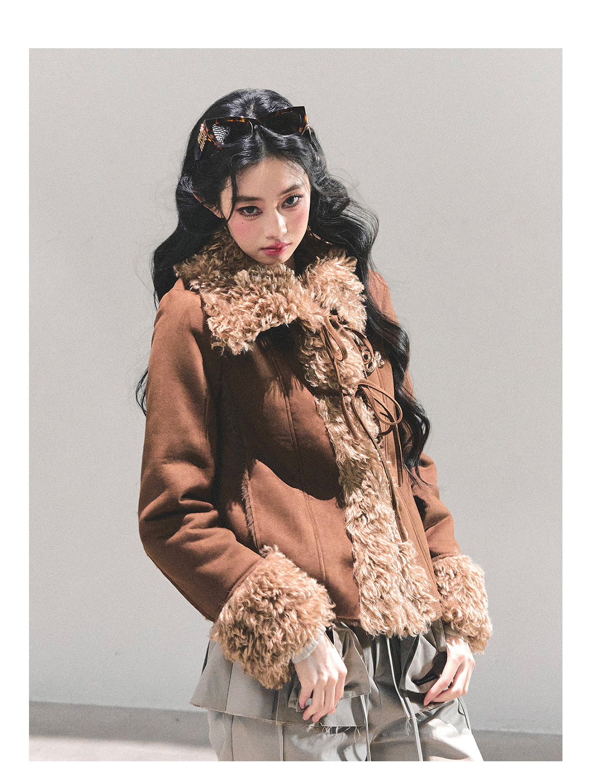 ShaoYeYan She Melts Into Winter Fur-Trimmed Coat