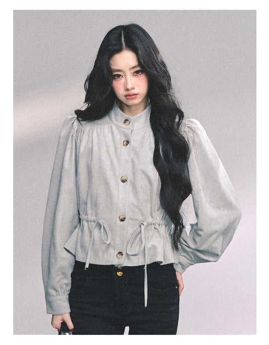 ShaoYeYan Warm Wool Whisper French Loose Fit Tweed Coat