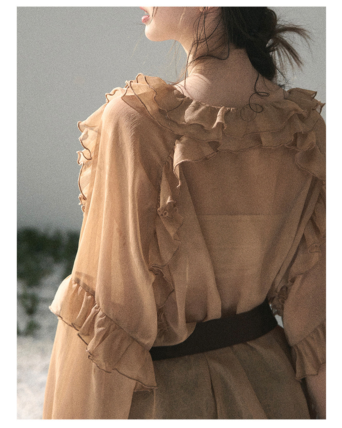 ShaoYeYan Aomalm Listening to Wind's Whisper French Ruffle Lace Blouse