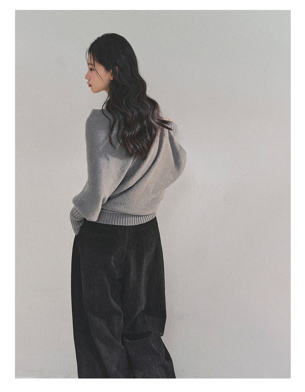 ShaoYeYan Aomalm Minimalist French Soft Style Sweater
