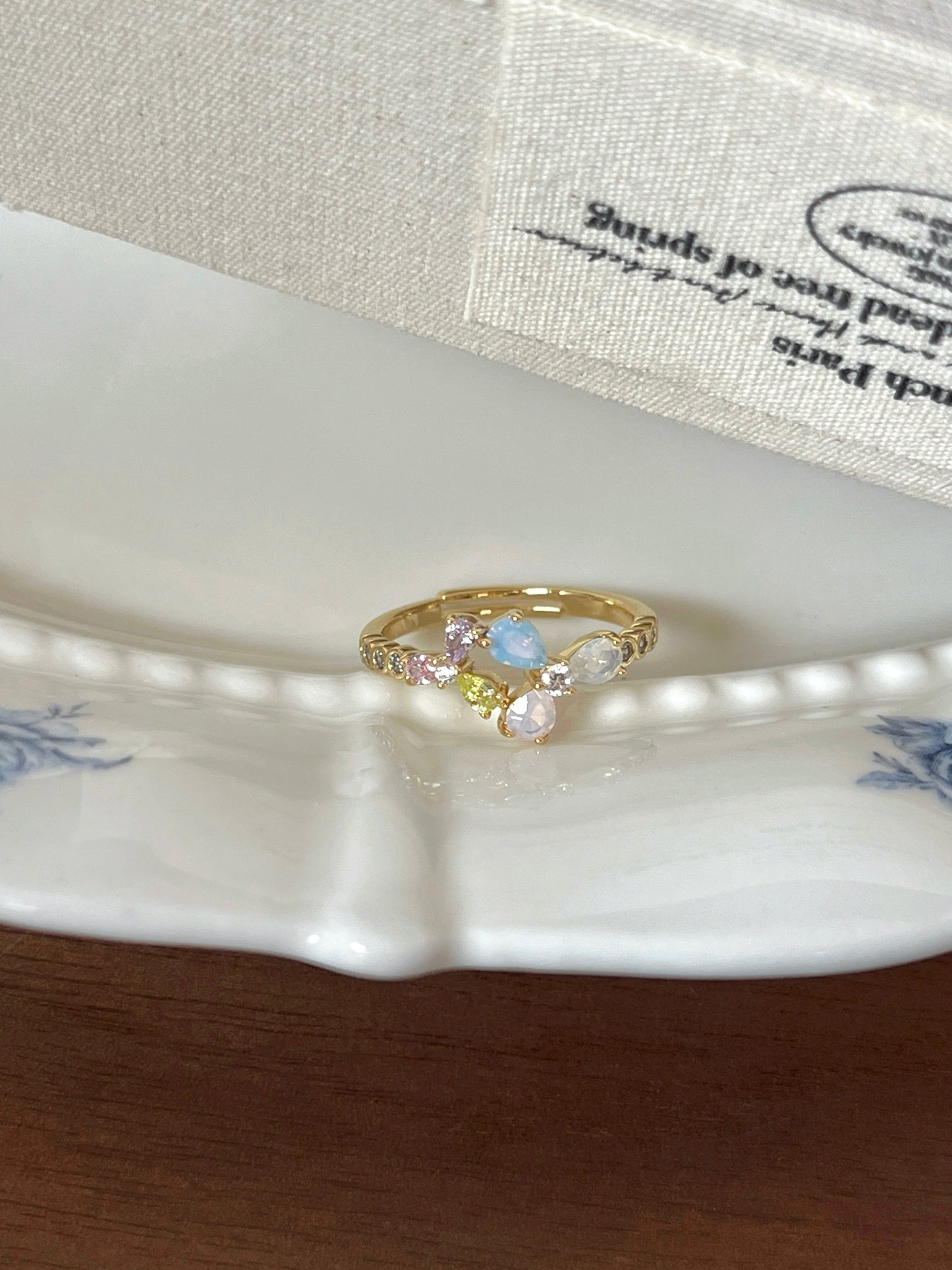 VIGVOG Blue Pearl & Gemstone Ring