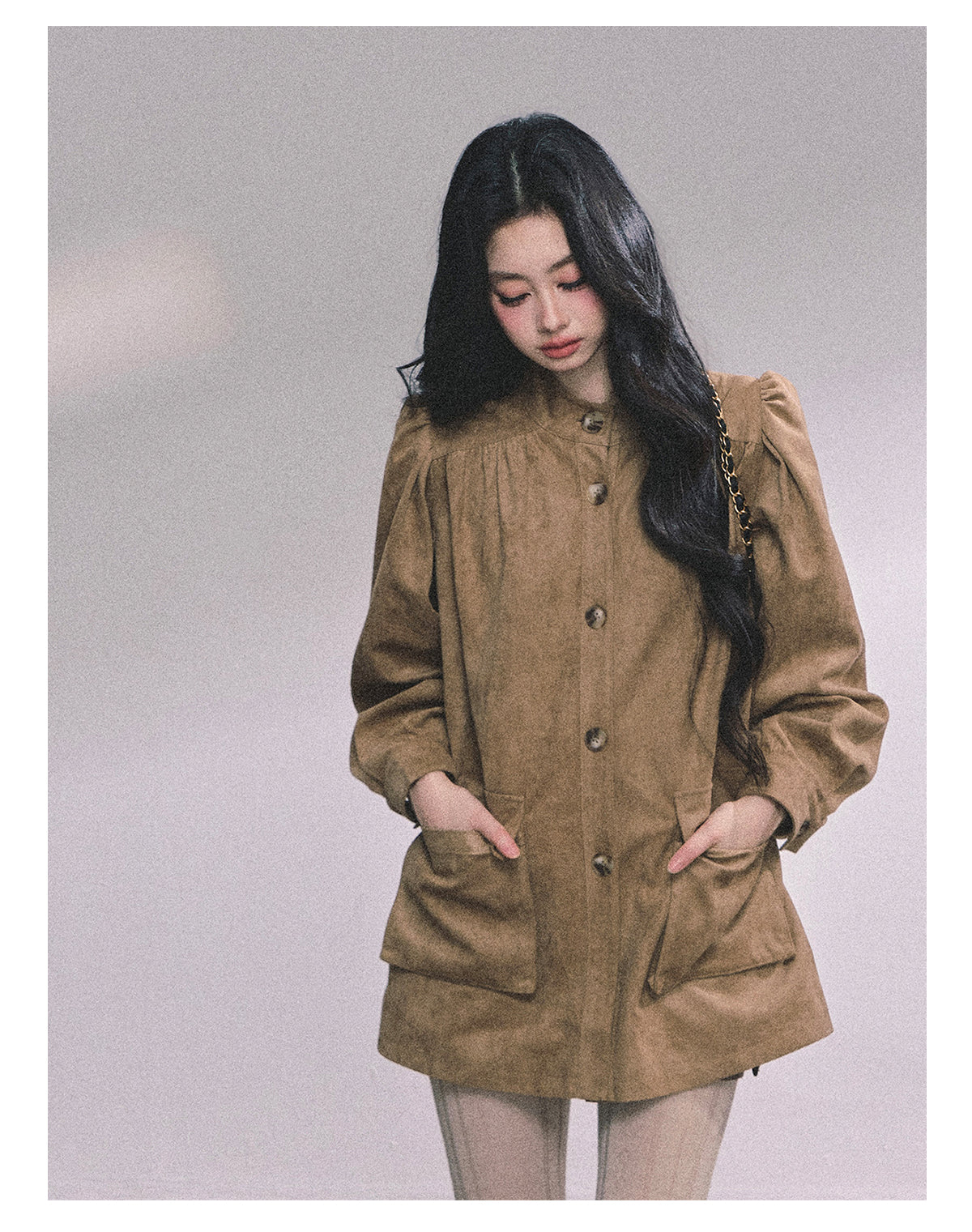 ShaoYeYan Cocoa Warm Brown Premium French Suede Blazer