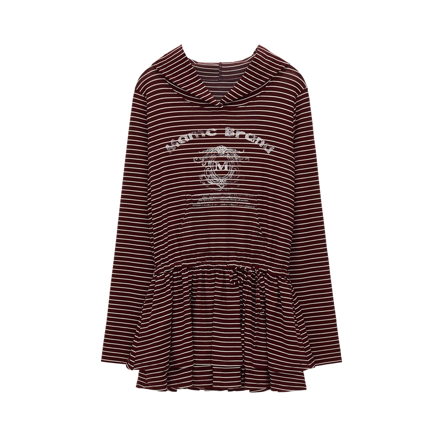 MAMC Hooded Striped Slip Dress