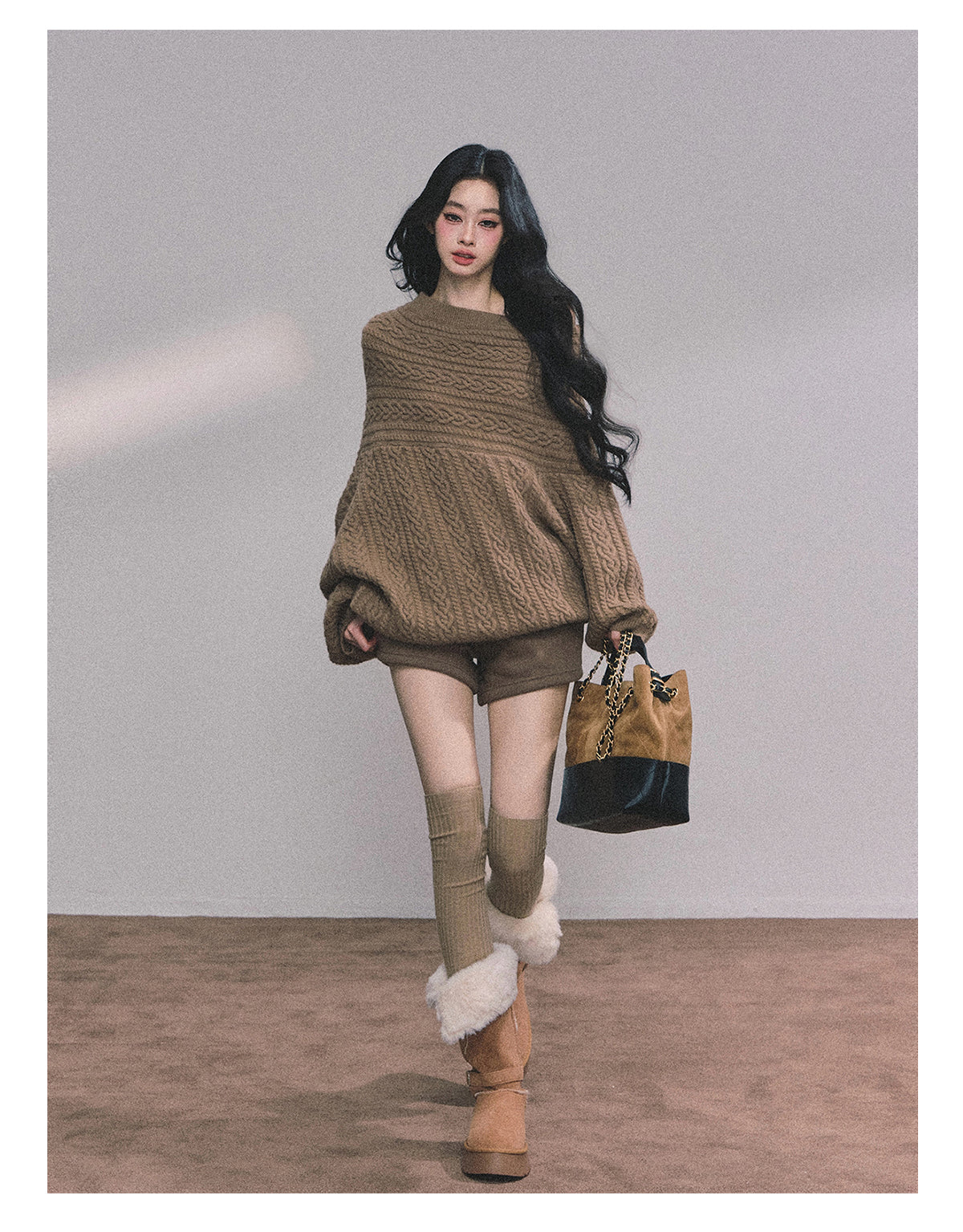 ShaoYeYan Norwegian Exchange Student Premium American Knit Cable Sweater