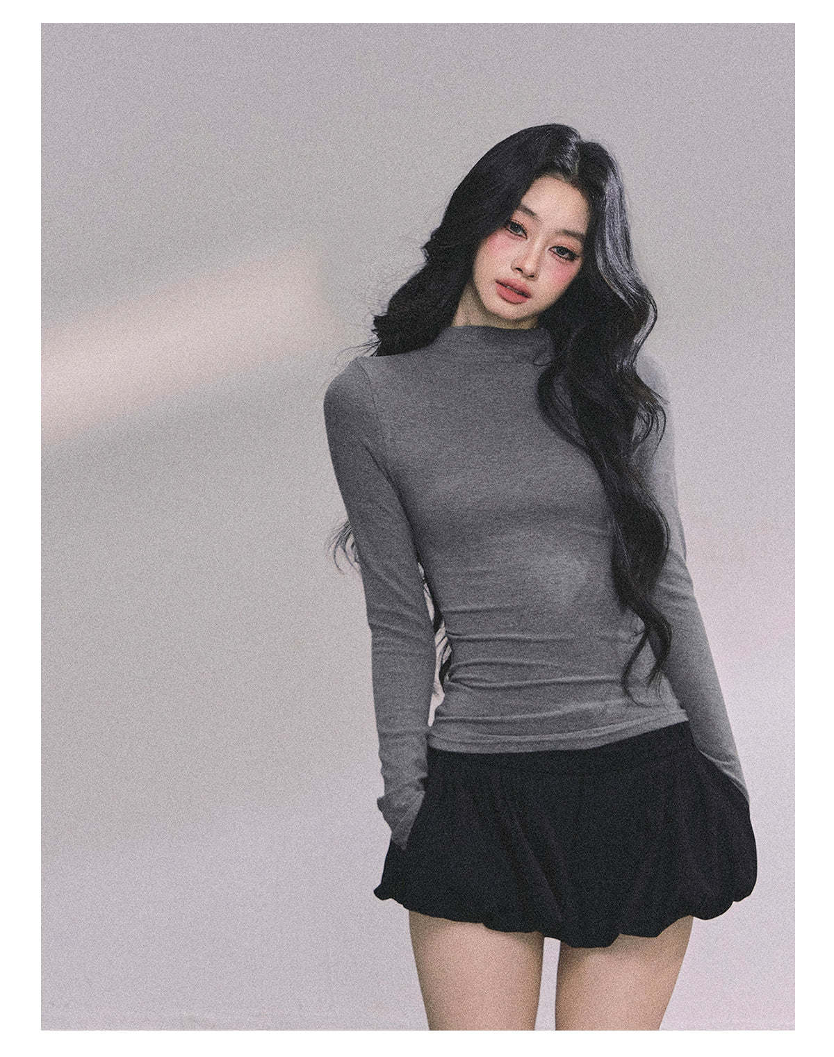 ShaoYeYan Late Autumn Sycamore Korean Style Loose High-Neck Sweater & Shawl