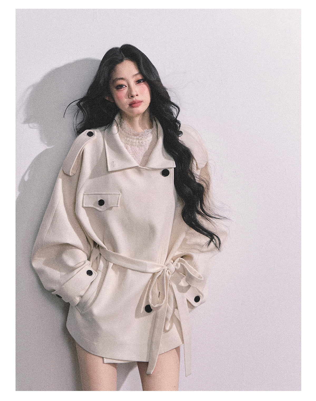 ShaoYeYan Shanghai Socialite British Style Loose Tweed Coat