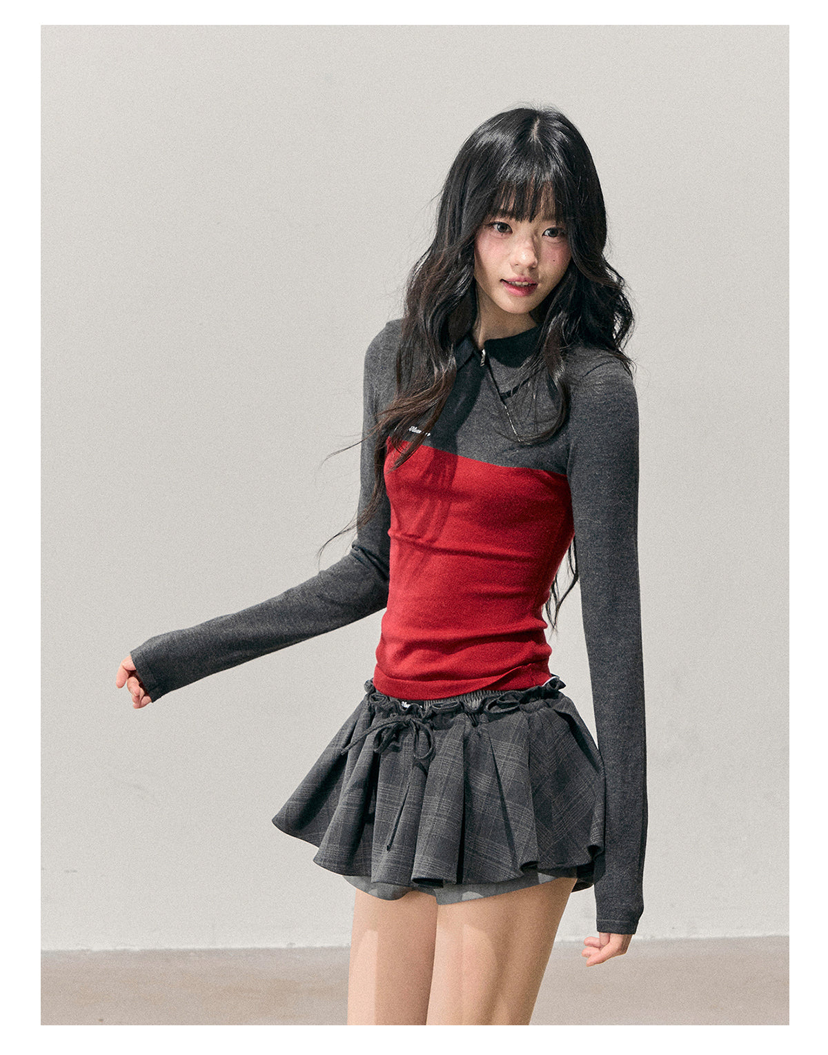 ShaoYeYan Aomalm Time's Undercurrent Long Sleeve Polo