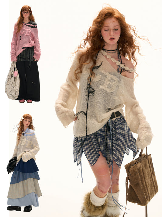 MAMC Off-Shoulder Knit Top
