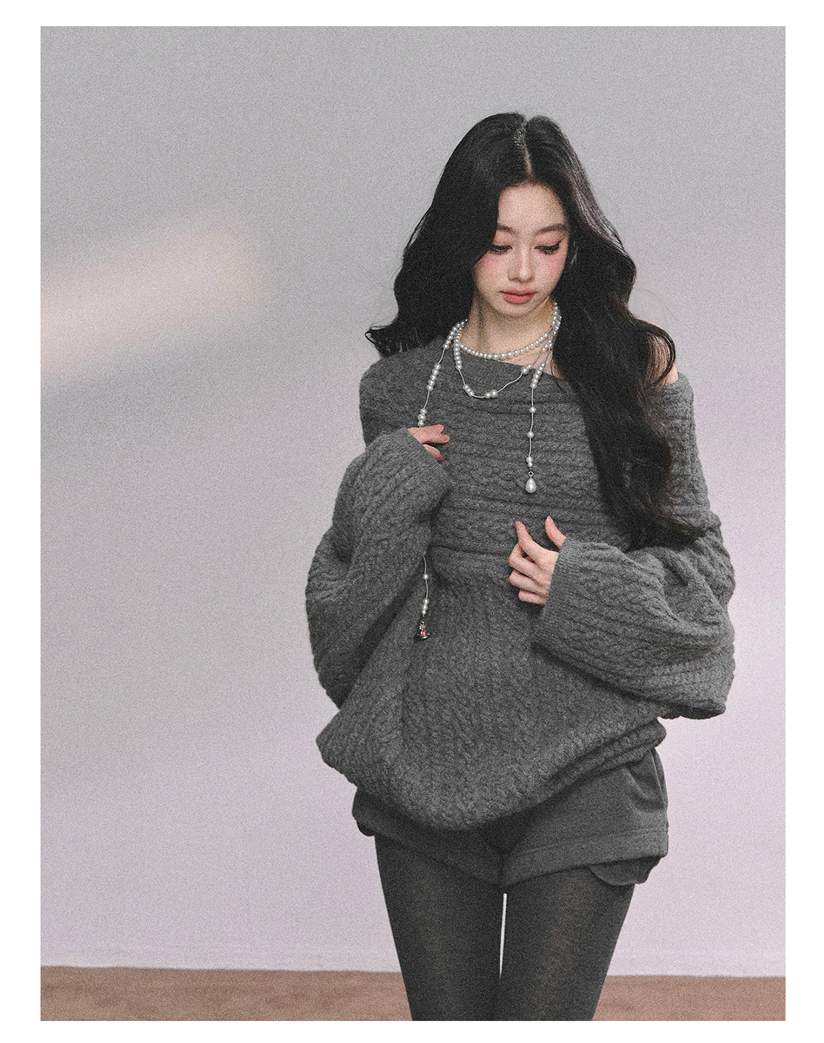 ShaoYeYan Norwegian Exchange Student Premium American Knit Cable Sweater