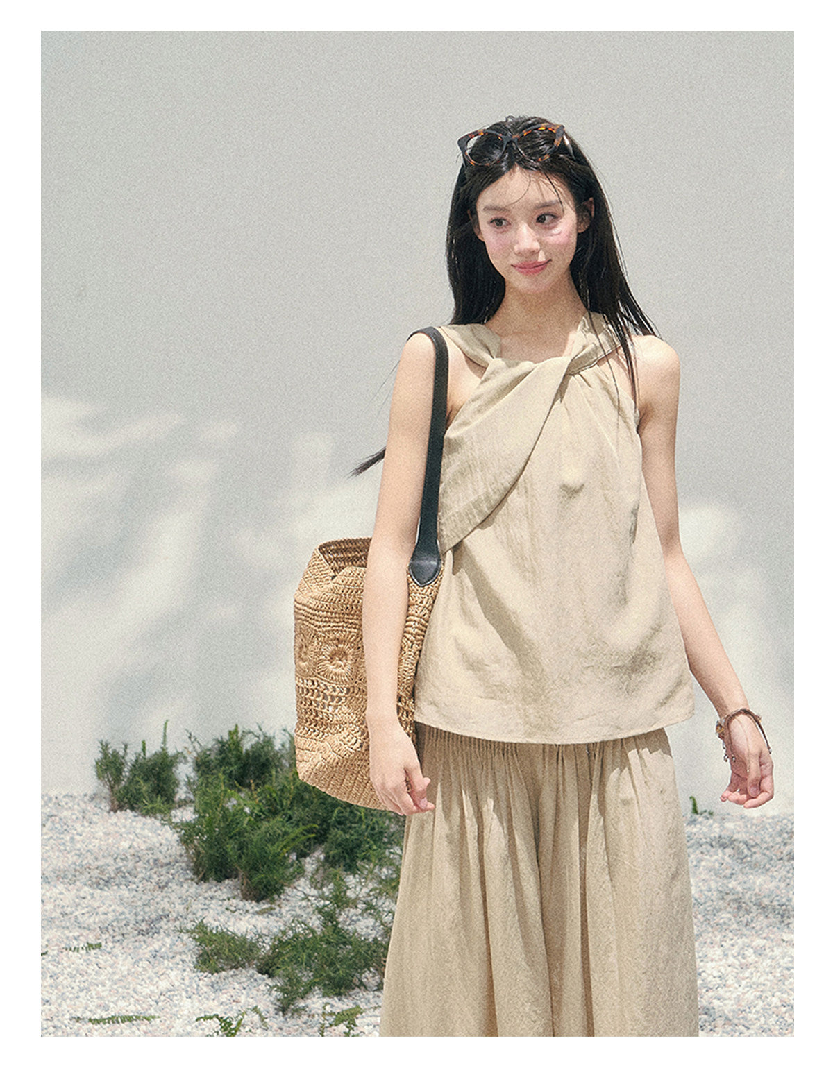 ShaoYeYan Aomalm Khaki's Gentle Breath Casual Set