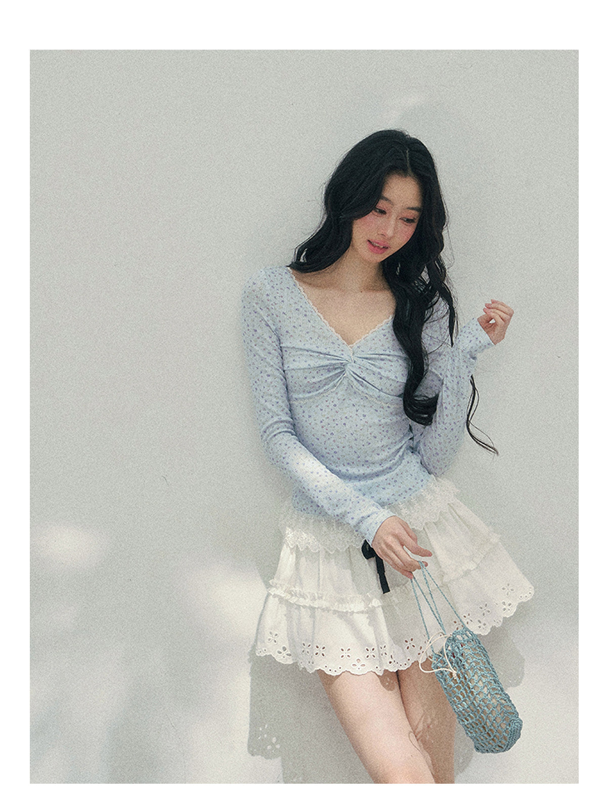 ShaoYeYan Aomalm Heartbeat's Blank Space Back Lace T-Shirt