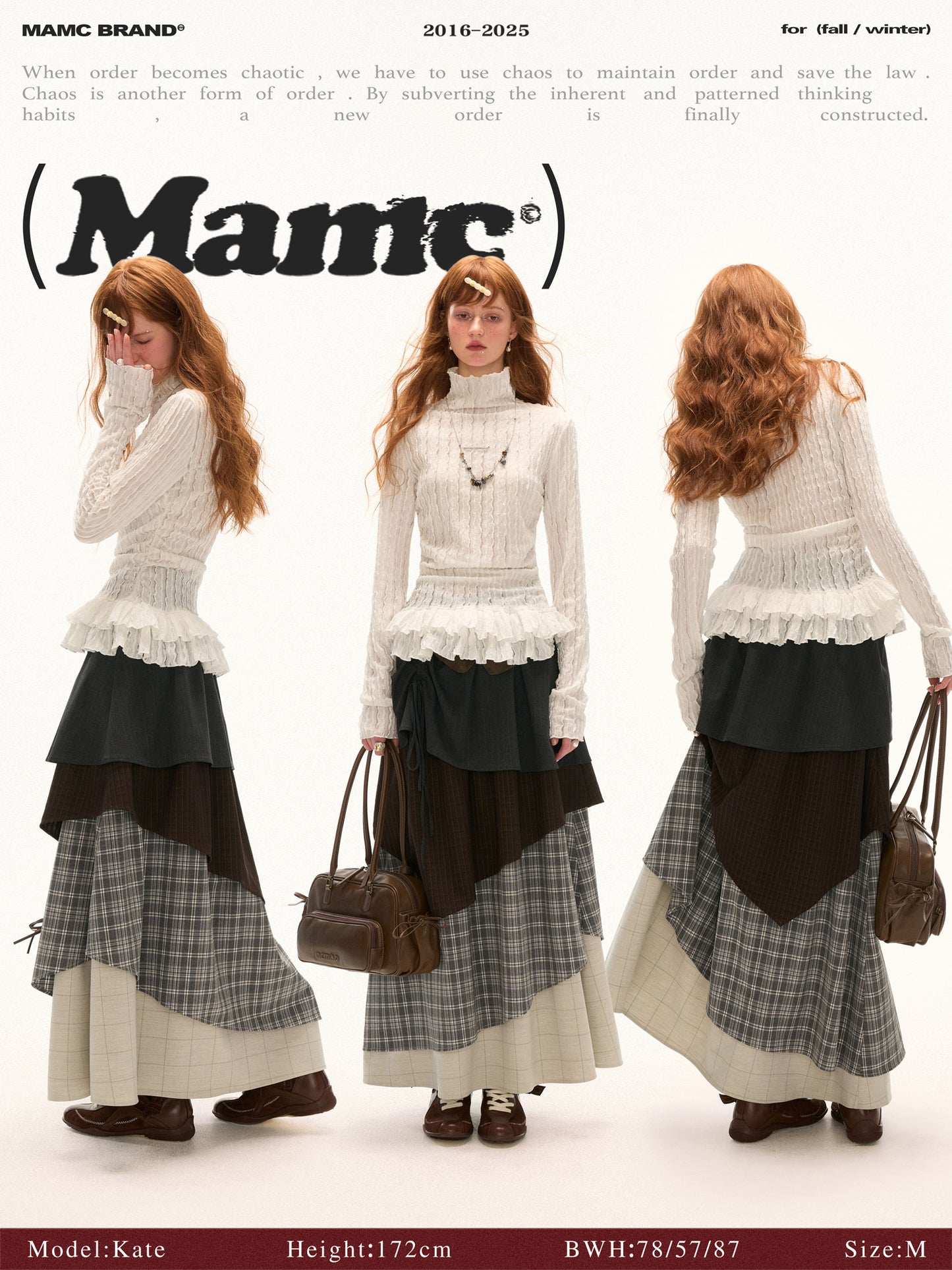 MAMC Double-Layer Lace Collar Top
