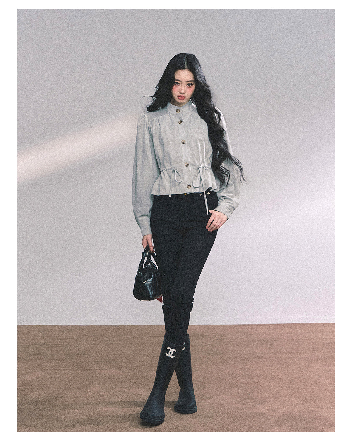 ShaoYeYan Warm Wool Whisper French Loose Fit Tweed Coat