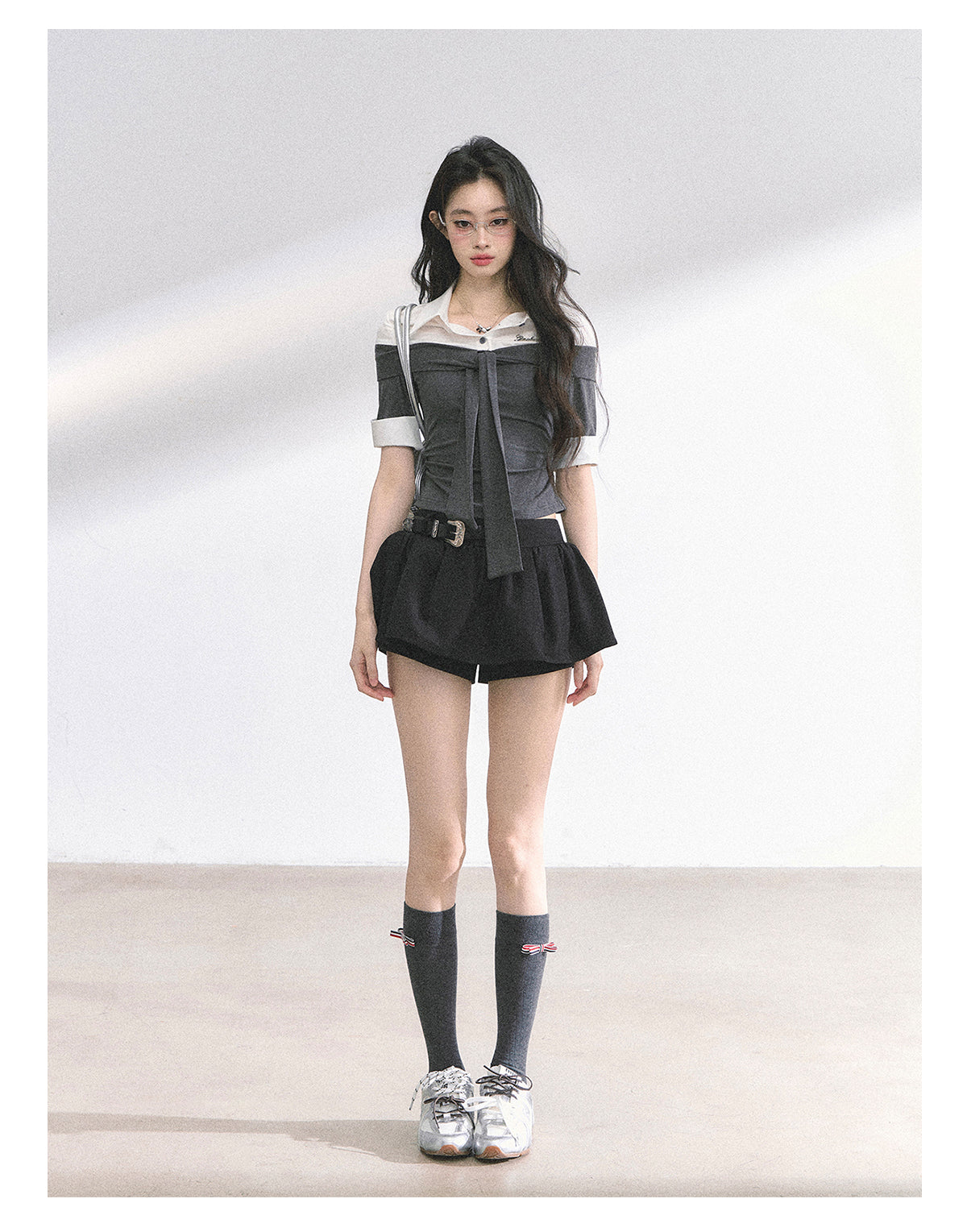 SHAOYEYAN American Style Mock Two-Layer Tee