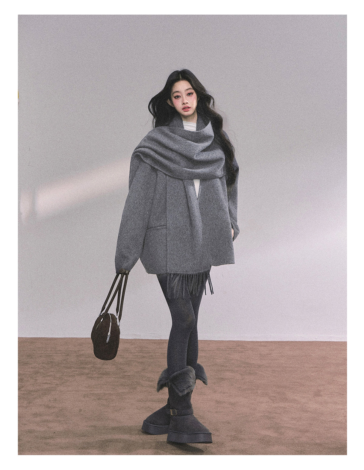 ShaoYeYan British Museum 100% Wool Double-Faced Coat