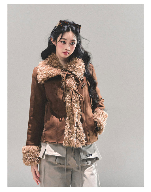 ShaoYeYan She Melts Into Winter Fur-Trimmed Coat