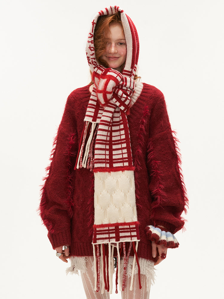 MAMC Plaid Fringe Scarf