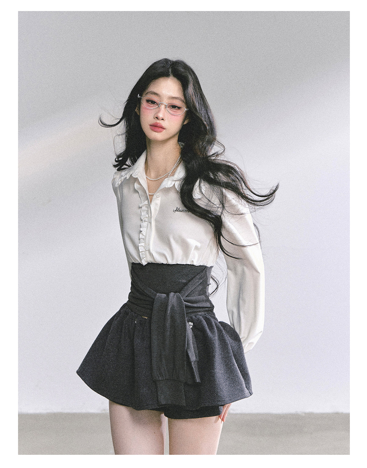 SHAOYEYAN French Inspired Ruffle Sleeve Blouse