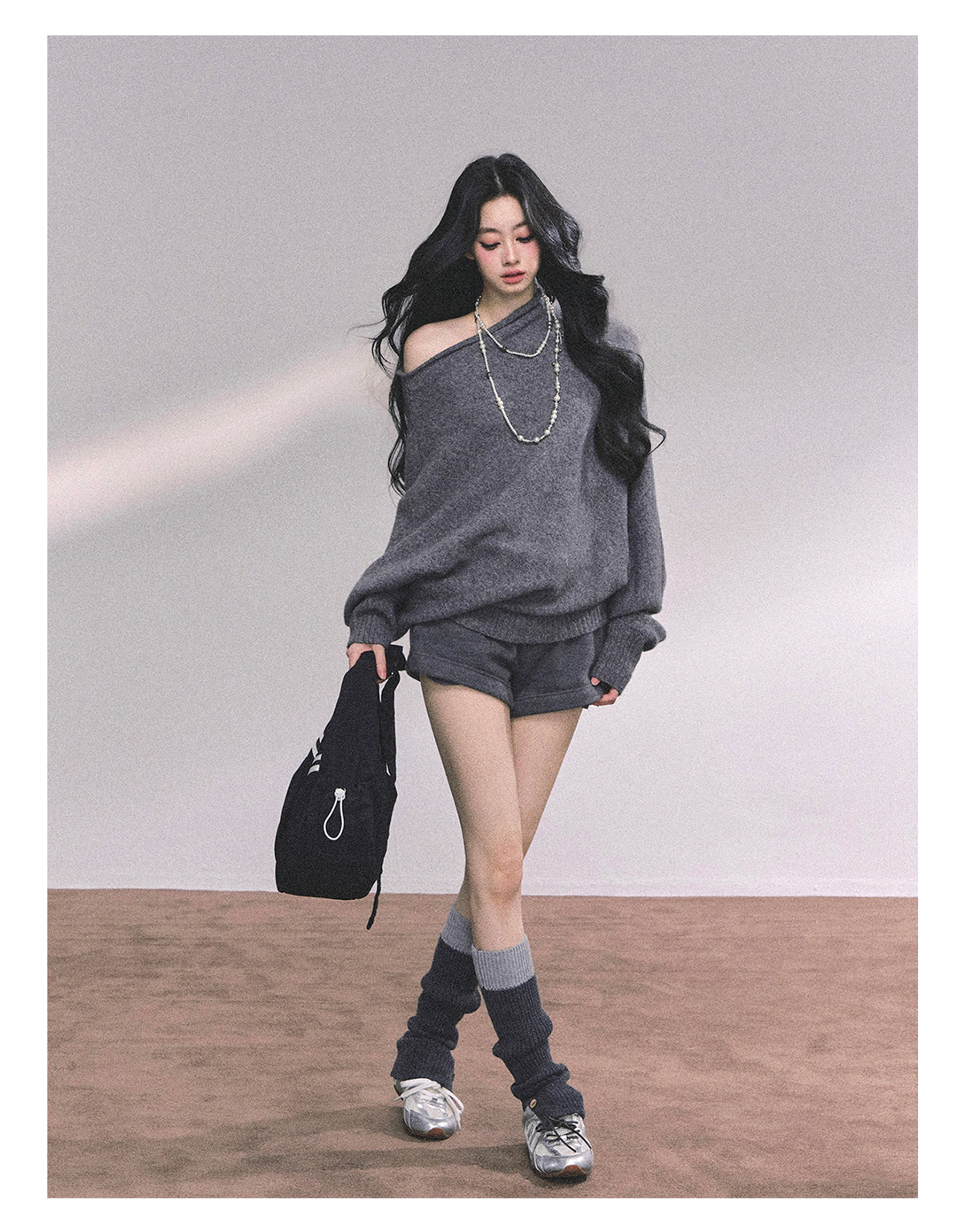 ShaoYeYan Cold Unnie Korean Off-Shoulder Sweater