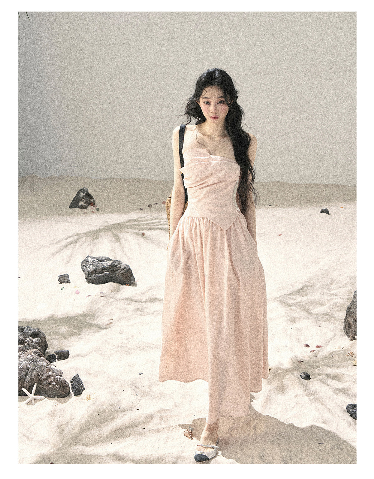 ShaoYeYan Aomalm Tipsy Clouds French Sweet Bustier Dress