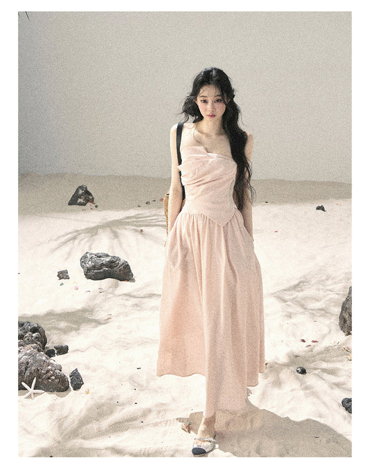 ShaoYeYan Aomalm Tipsy Clouds French Sweet Bustier Dress