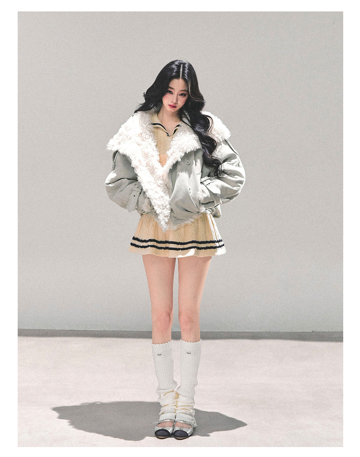 ShaoYeYan Fluffy Winter Lamb Fur Coat