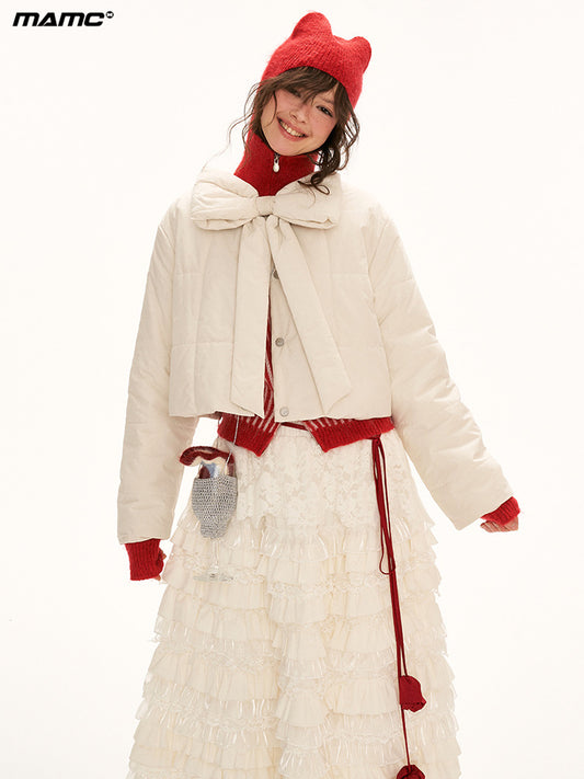MAMC Bow-Button Puffer Jacket