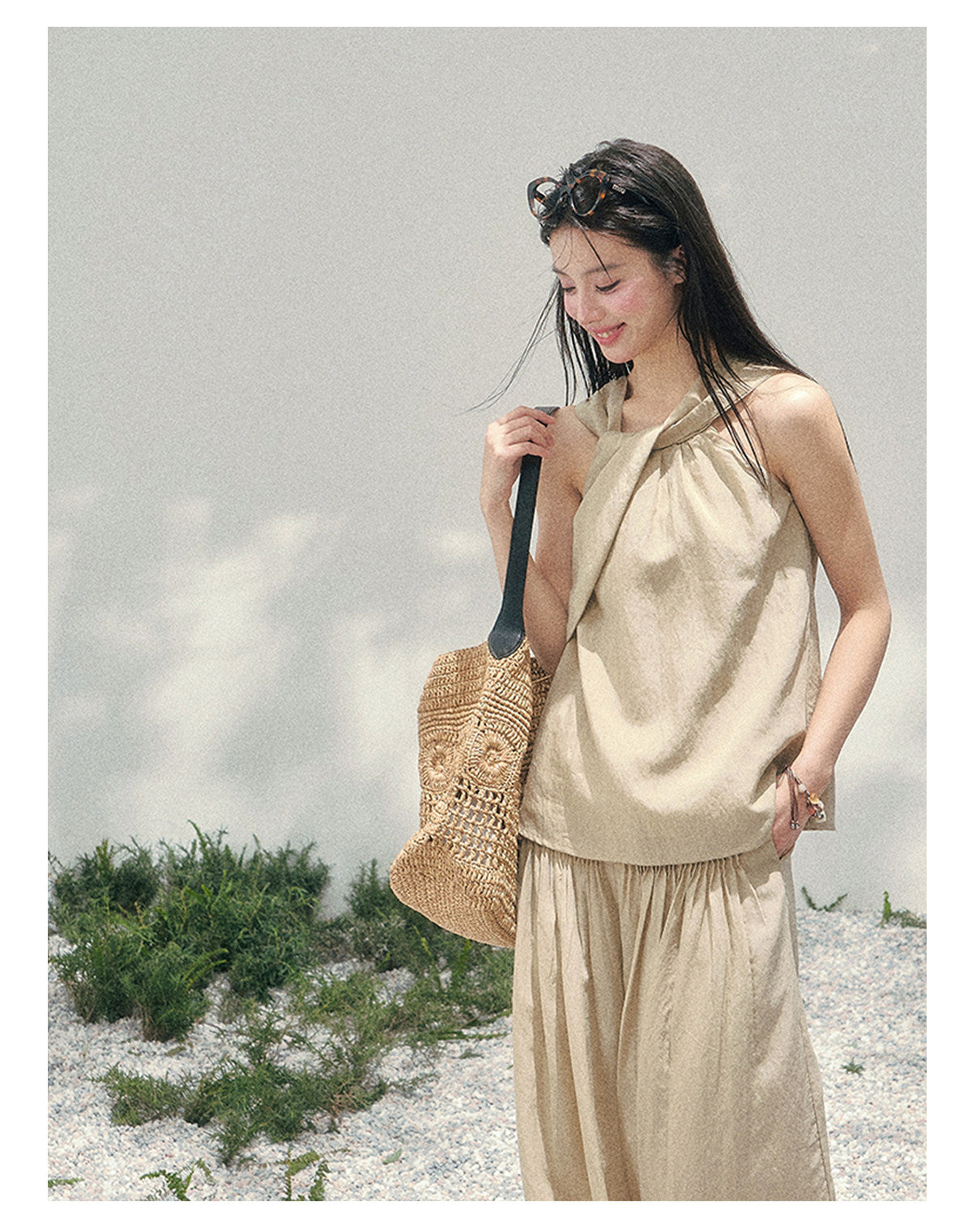 ShaoYeYan Aomalm Khaki's Gentle Breath Casual Set