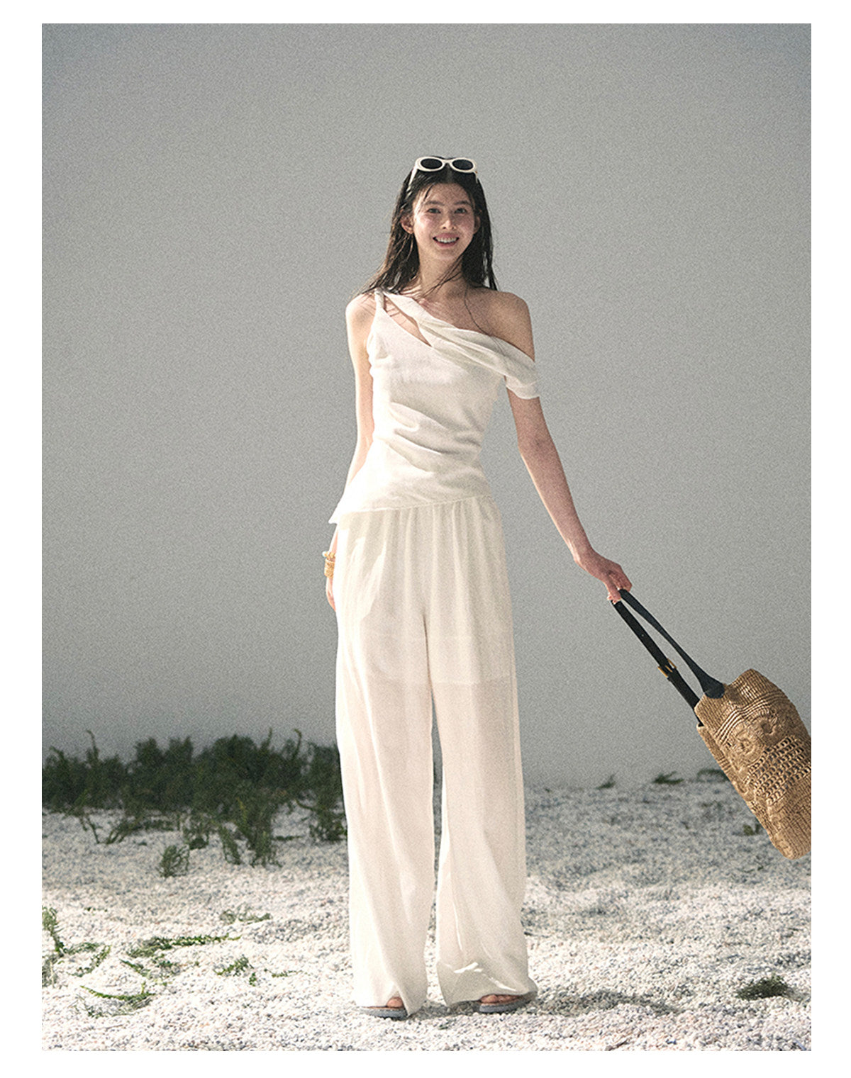 ShaoYeYan Aomalm Clouds Fall on Shoulder Minimalist Casual Set