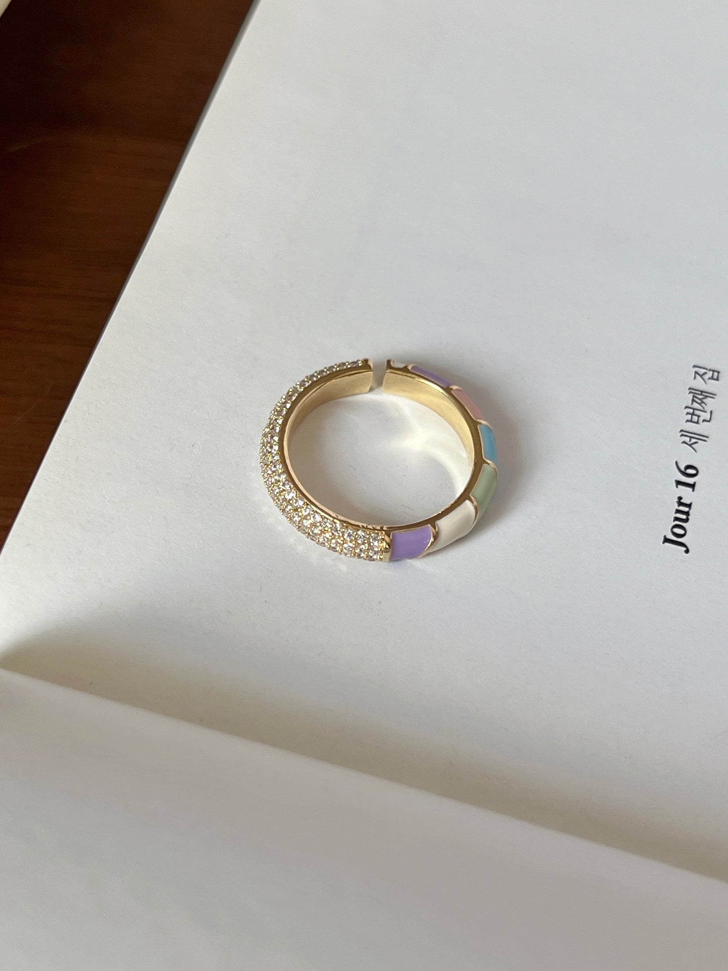 VIGVOG Geometric Chrome Rings