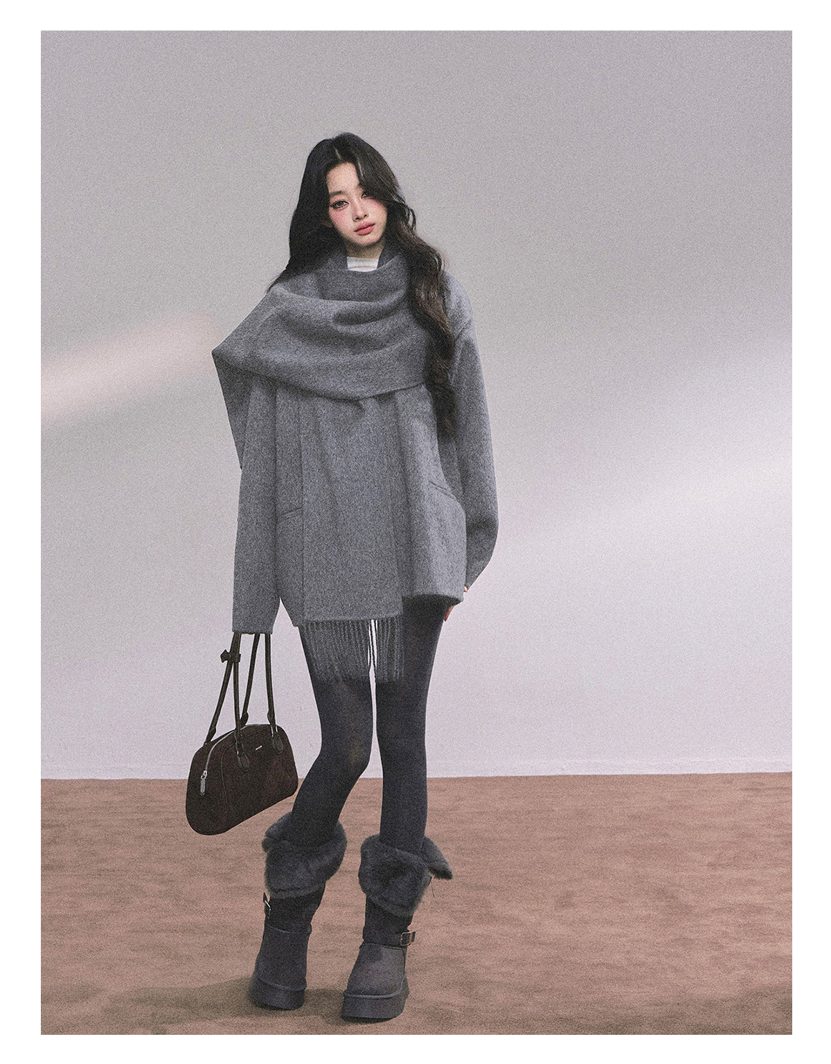 ShaoYeYan British Museum 100% Wool Double-Faced Coat