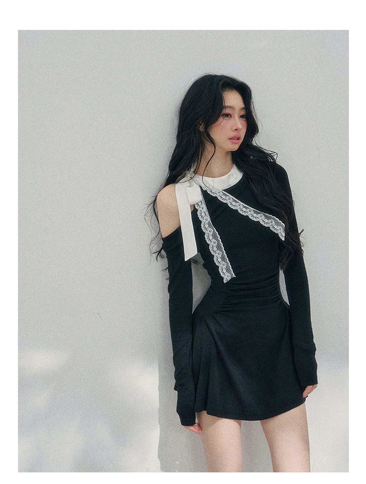 ShaoYeYan Aomalm Lingering Warmth Entwined Off-Shoulder Dress